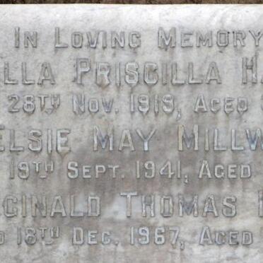 HARRIS Lilla Priscilla -1919 :: MILLWARD Elsie May -1941 :: HARRIS Reginald Thomas -1967