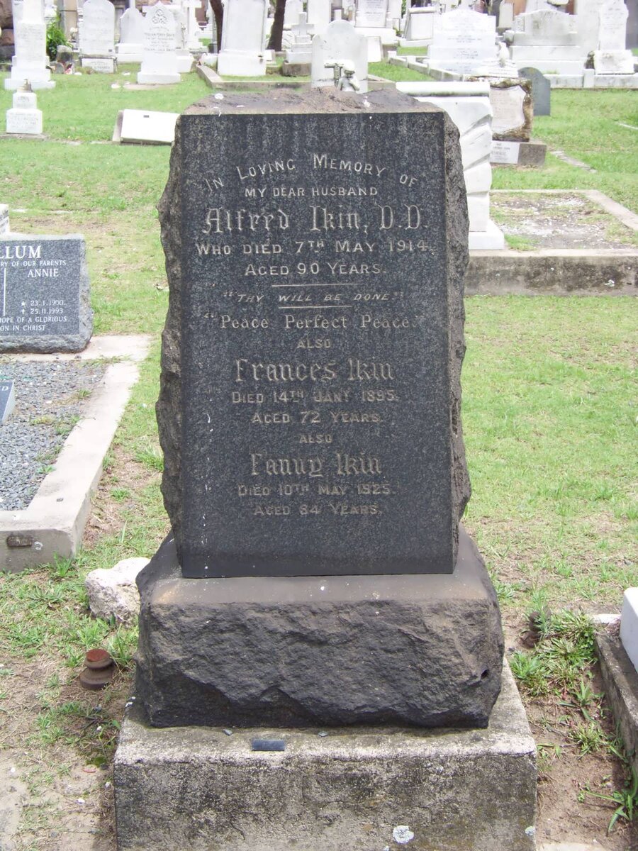 IKIN Alfred -1914 :: IKEN Frances -1895 :: IKIN Fanny -1925