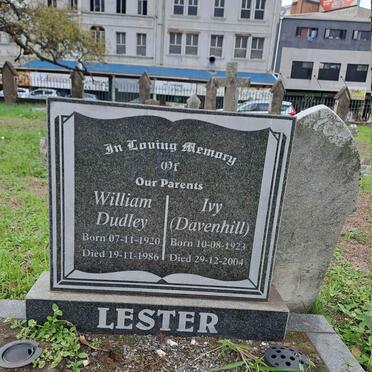 LESTER William Dudley 1920-1986 & Ivy DAVENHILL 1923-2004