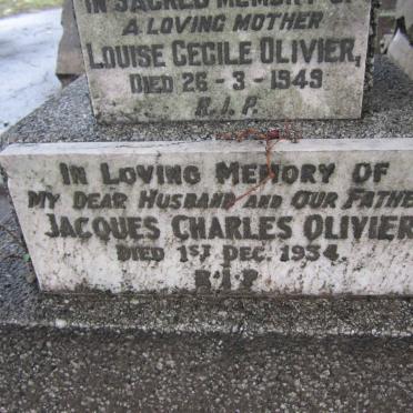 OLIVIER Jacques Charles -1934 &amp; Louise Cecile -1949