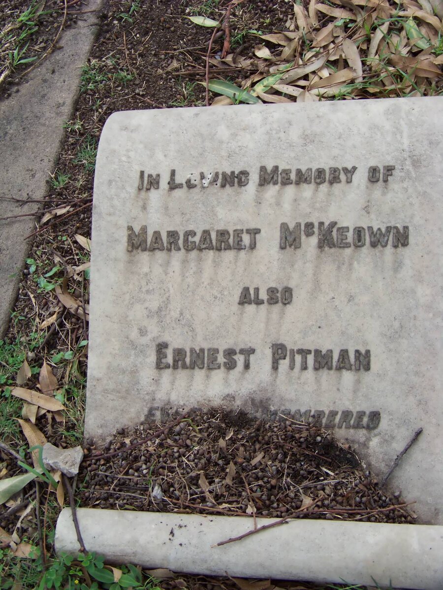 PITMAN Ernest :: McKEOWN Margaret