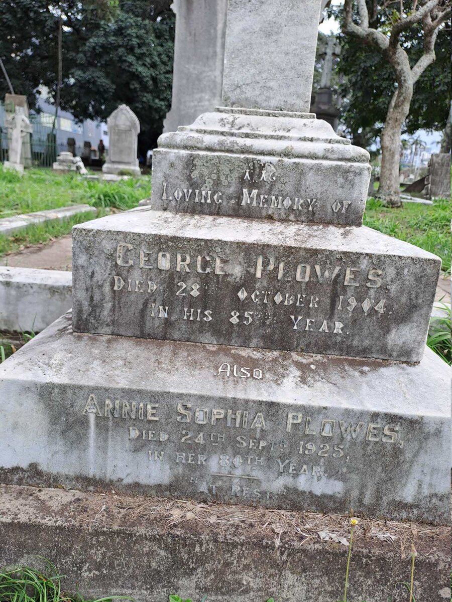 PLOWES George -1904 & Annie Sophia -1925