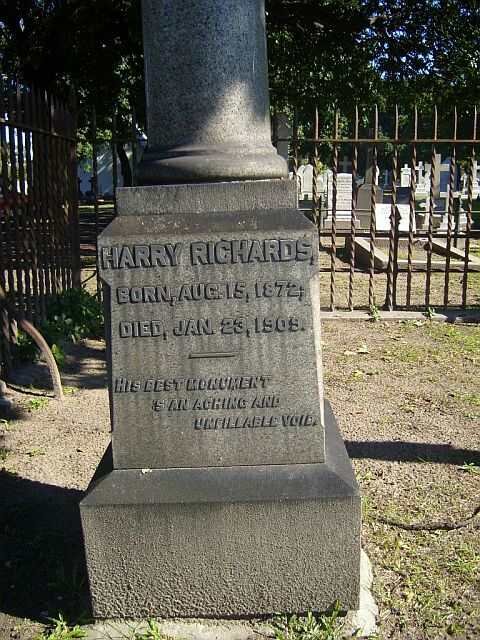 RICHARDS Harry 1872-1909