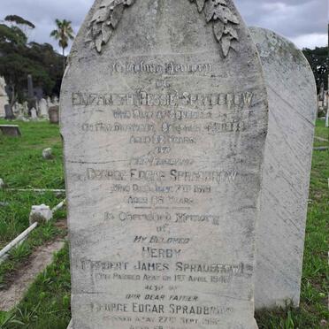 SPRADBROW George Edgar -1919 & Elizabeth -1889 :: SPRADBROW Herbert James -1947 :: SPRADBROW George Edgar -1952