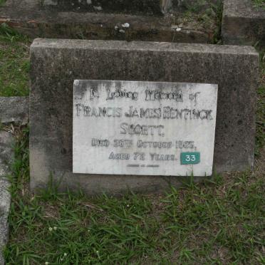 SHORTT Francis James Bentinck -1925