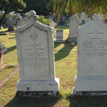 THOMPSON Reuben 1817-1887 &amp; Sarah 1820-1884