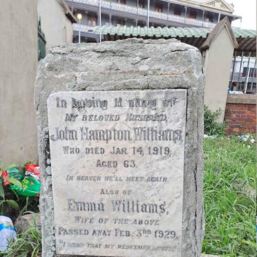 WILLIAMS John Hampton -1919 & Emma -1929