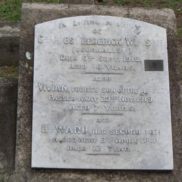 WINSON Charles Frederick -1918 :: WINSON Vivian -1919 :: WINSON Howard -1920