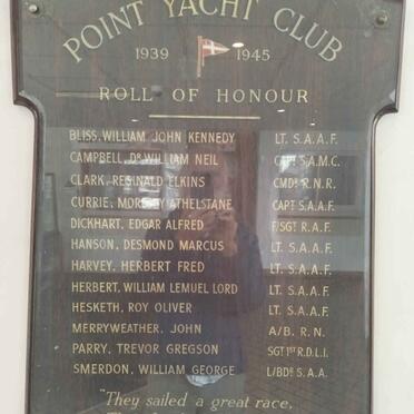 3. Point Yacht Club ROLL OF HONOUR 1939-1945