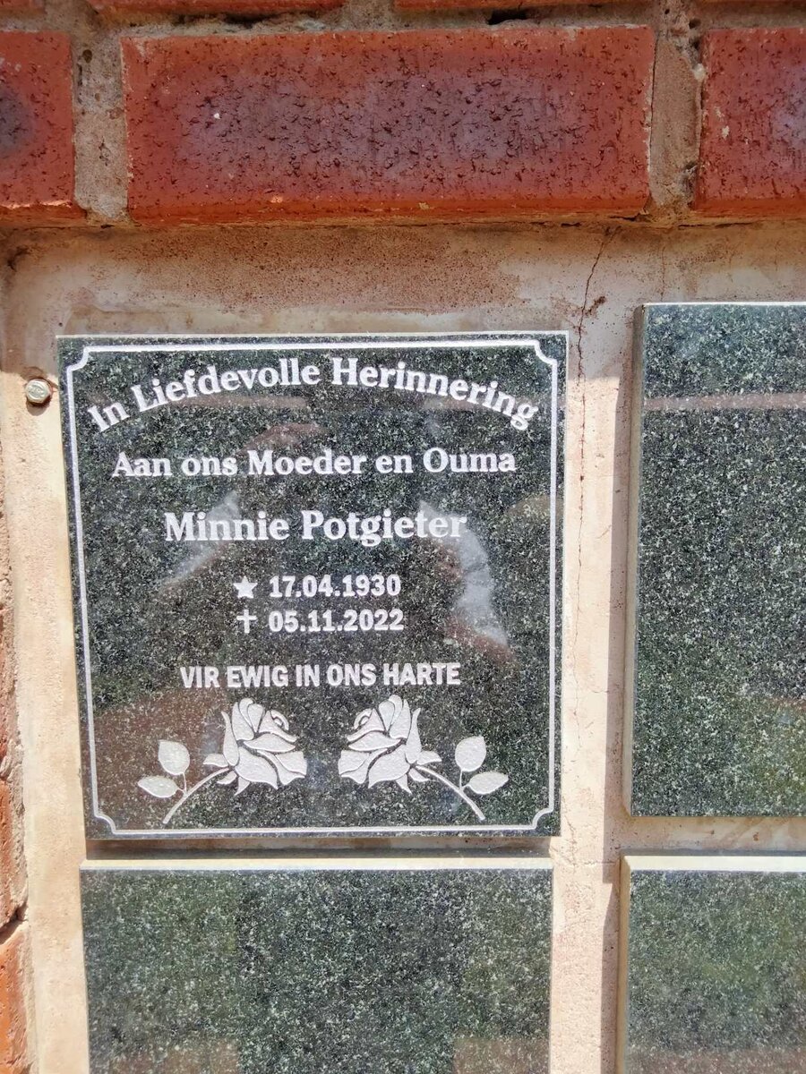 POTGIETER Minnie 1930-2022
