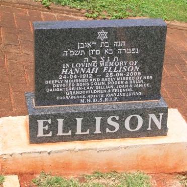 ELLISON Hannah 1912-2005