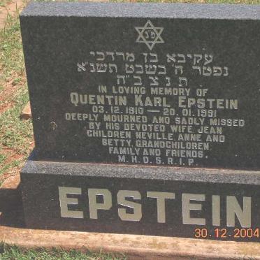 EPSTEIN Quentin Karl 1910-1991