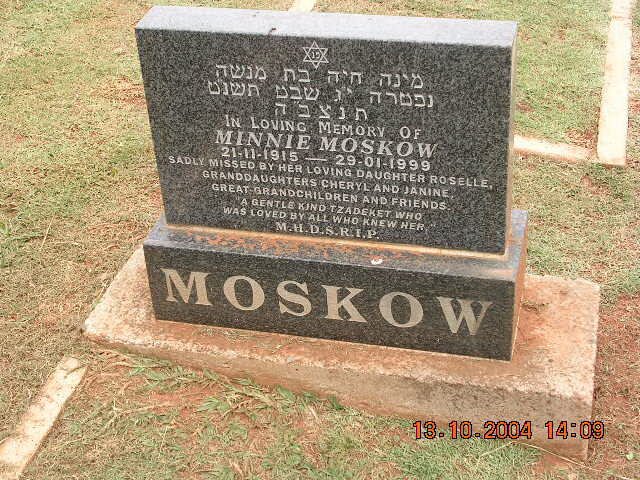 MOSKOW Minnie 1915-1999
