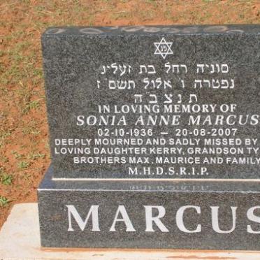 MARCUS Sonia Anne 1936-2007