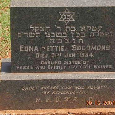 SOLOMON Edna -1984