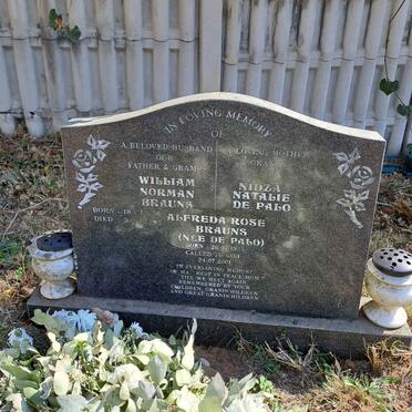 BRAUNS William Norman 1936-1995 :: DE PALO Nidza Natalie :: BRAUNS  Alfreda Rose nee DE PALO 1933-200?