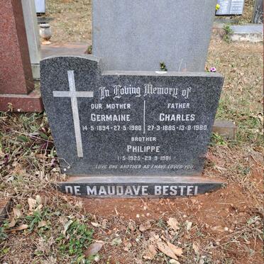 BESTEL Charles, de MAUDAVE 1885-1980 & Germaine 1894-1980 :: DE MAUDAVE BESTEL Philippe 1925-1981