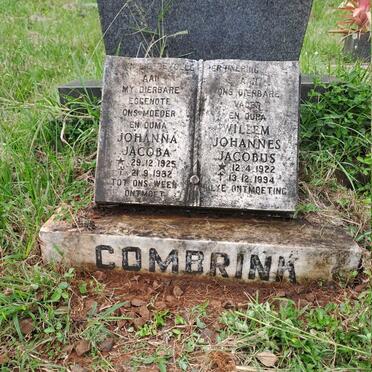 COMBRINK Willem Johannes Jacobus 1922-1994 & Johanna Jacoba 1925-1982