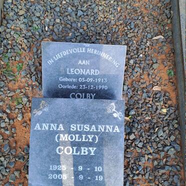 COLBY Leonard 1913-1990 & Anna Susanna 1925-2005