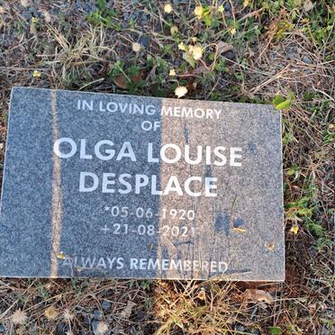 DESPLACE Olga Louise 1920-2021