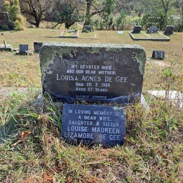 GEE Louisa Agnes, de -1968 :: LIZAMORE Louise Maureen nee DE GEE 1933-1988