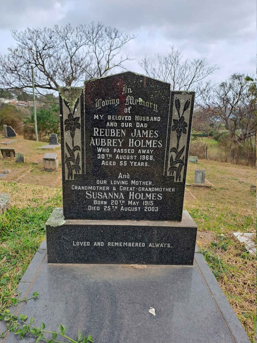 HOLMES Reuben James Aubrey -1968 & Susanna 1915-2003