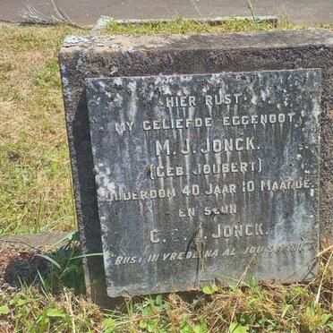 JONCK M.J. nee JOUBERT :: JONCK C.C.?.