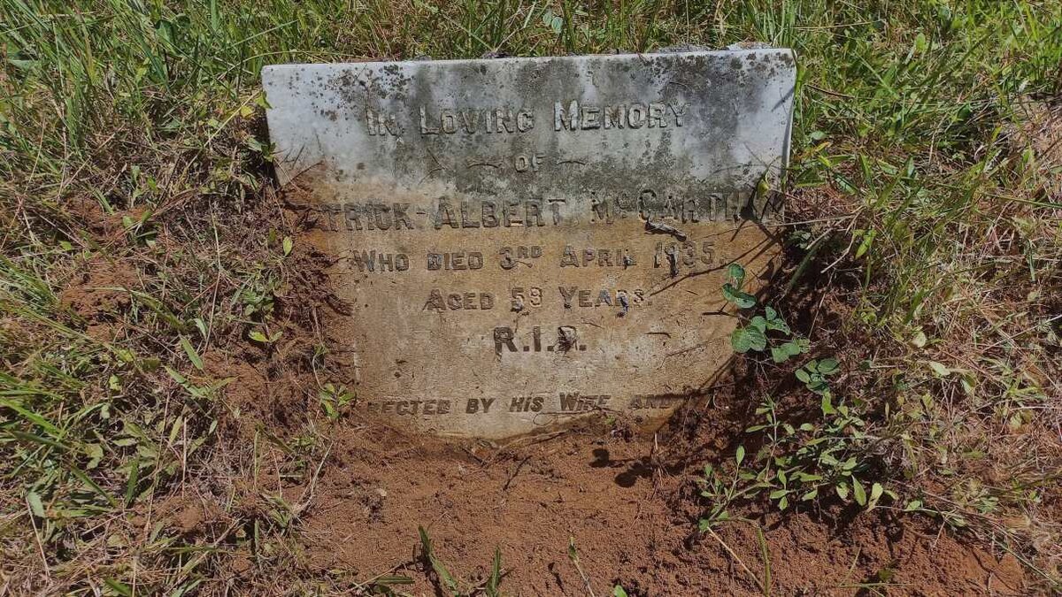 MCCARTHY Patrick Albert -1935