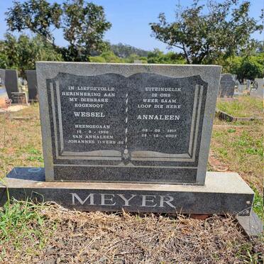 MEYER Wessel -1996 & Annaleen 1917-2003