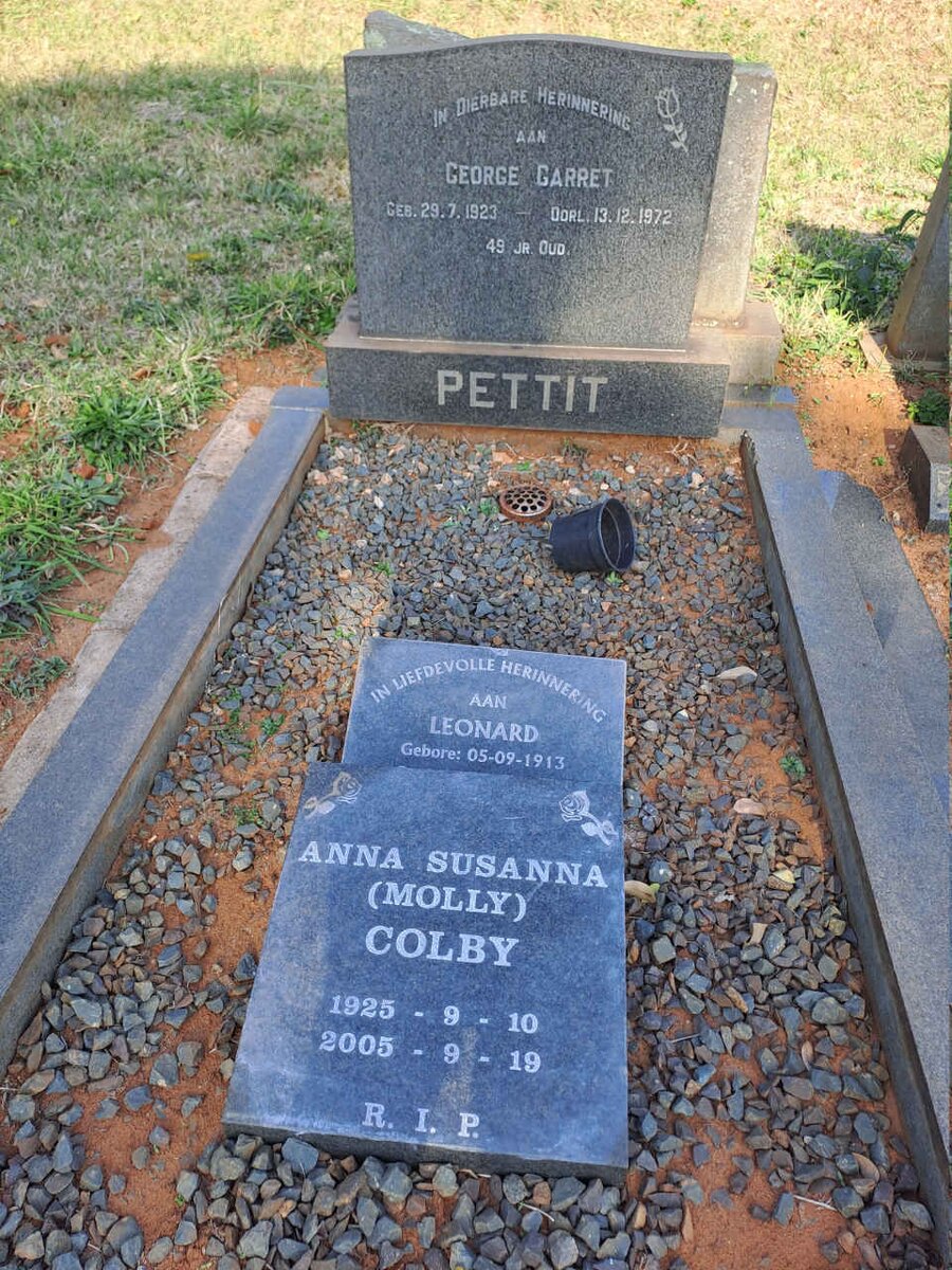 PETTIT George Garret 1923-1972 :: ? Leonard 1913- :: COLBY Anna Susanna 1925-2005