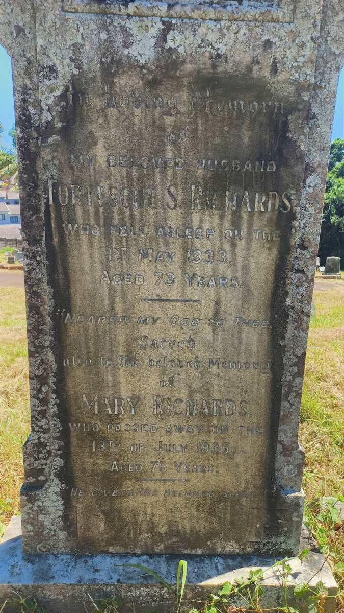 RICHARDS Fortescue S. -1933 & Mary -1935