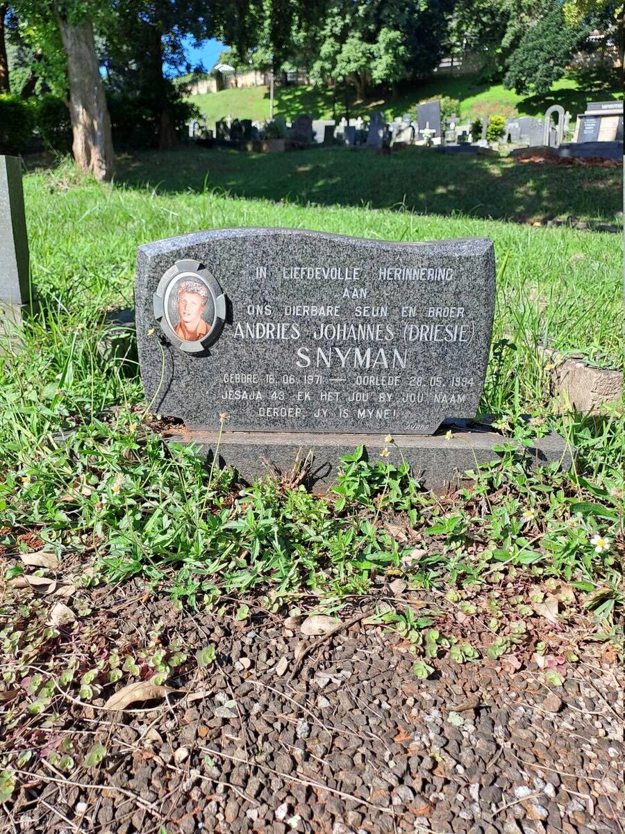 SNYMAN Andries Johannes 1971-1994