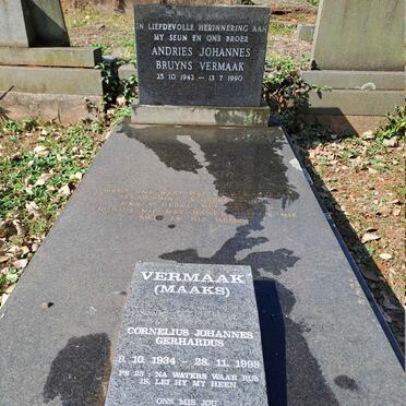 VERMAAK Cornelius Johannes Gerhardus 1934-1998 :: VERMAAK Andries Johannes Bruyns 1942-1990 _1