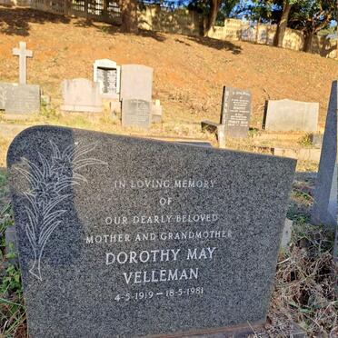 VELLEMAN Dorothy May 1919-1981