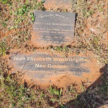 WORTHINGTON Brett Ian 1964-2004 :: WORTHINGTON Jean Elizabeth nee DAVIES  -2013