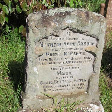 BROWN Mathew Hugh 1886-1935 &amp; Maisie MCKENZIE 1890-1956 :: BROWN Craig 1917-1998 :: BROWN Betty 1920-1977