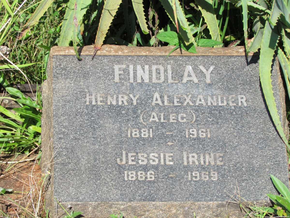 FINDLAY Henry Alexander 1881-1961 &amp; Jessie Irine 1886-1969