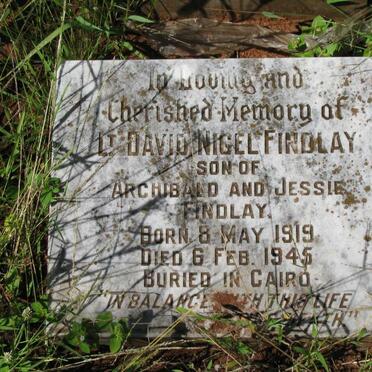 FINDLAY David Nigel 1919-1945