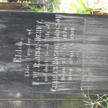 HODGSON Ella nee RAMSAY-DENNY 1876-1918