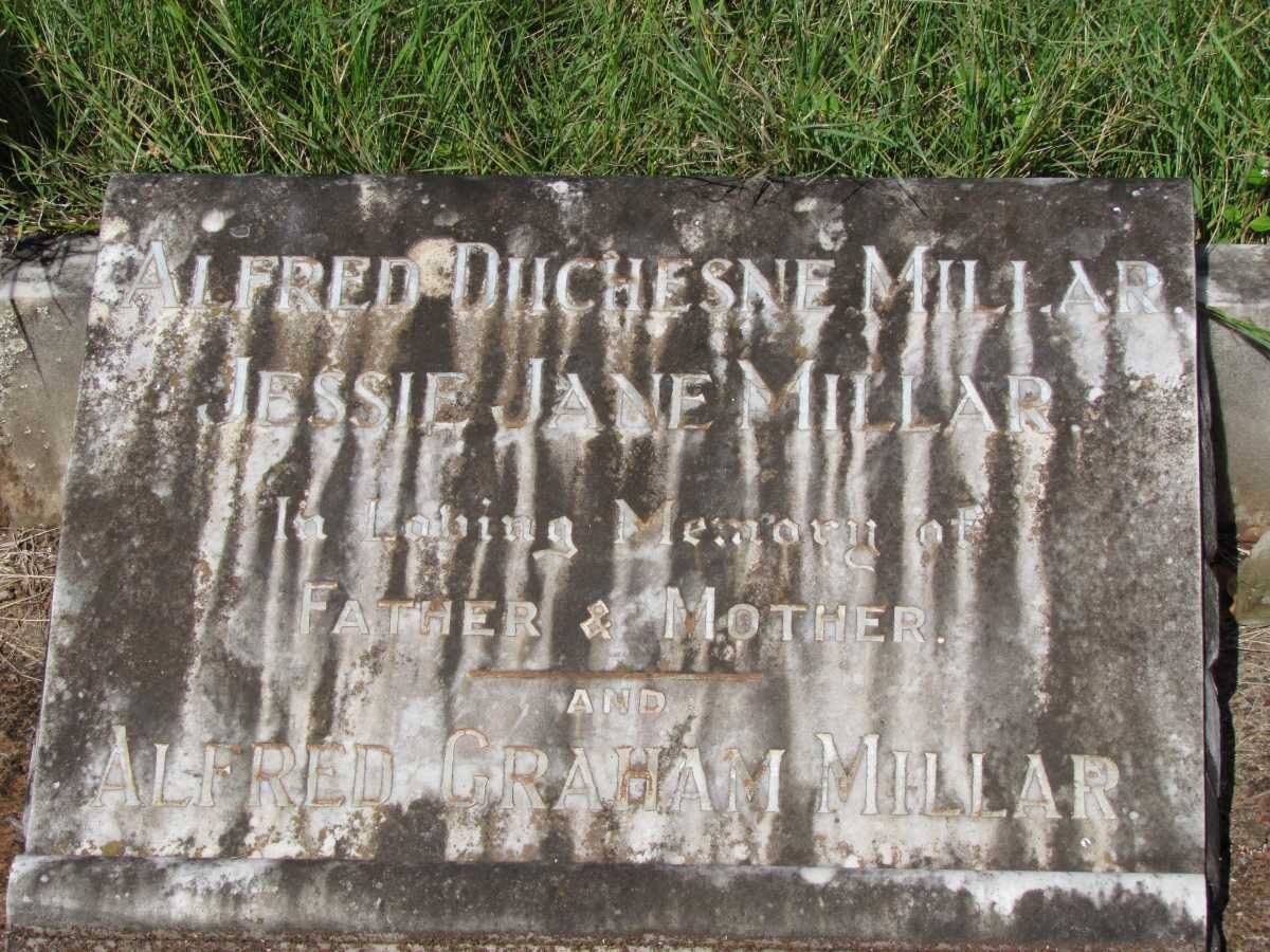 MILLAR Alfred Duchesne :: MILLAR  Jessie Jane :: MILLAR Alfred Graham
