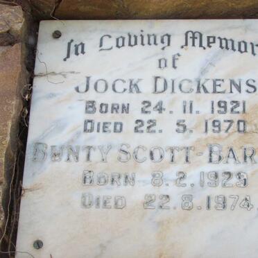 DICKENS Jock 1921-1970 :: BARNES Bunty Scott 1929-1974 