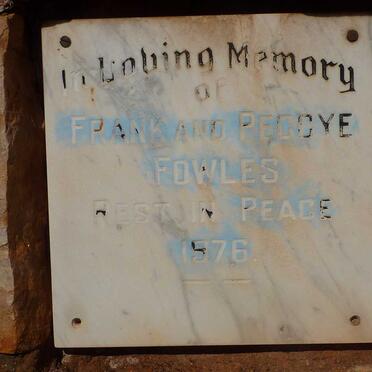 FOWLES Frank -1976 &amp; Peggye -1976