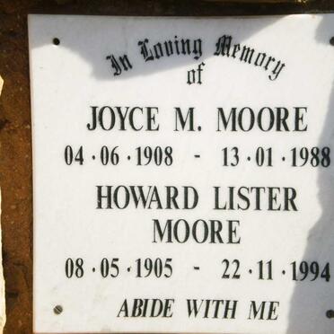MOORE Howard Lister 1905-1994 &amp; Joyce M. 1908-1988