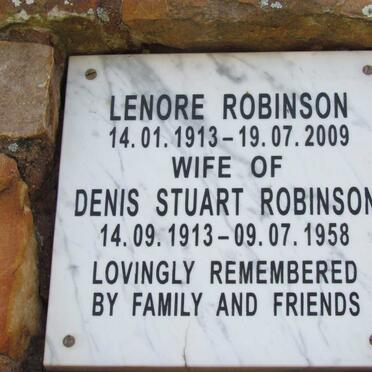ROBINSON Denis Stuart 1913-1958 &amp; Lenore 1913-2009