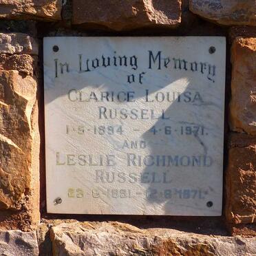 RUSSELL Leslie Richmond 1891-1971 &amp; Clarice Louisa 1894-1971