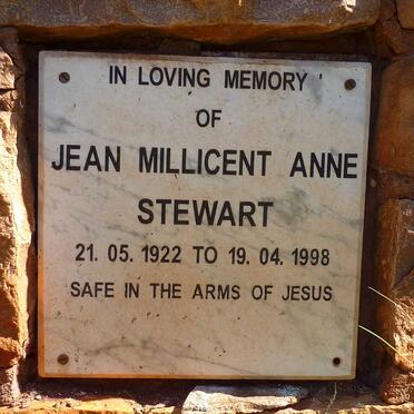 STEWART Jean Millicent Anne 1922-1998
