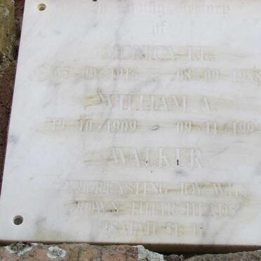 WALKER William A. 1909-1994 &amp; Monica L.L 1916-1988