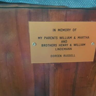 LINDEMANN William &amp; Martha :: LINDEMANN Henry :: LINDEMANN William