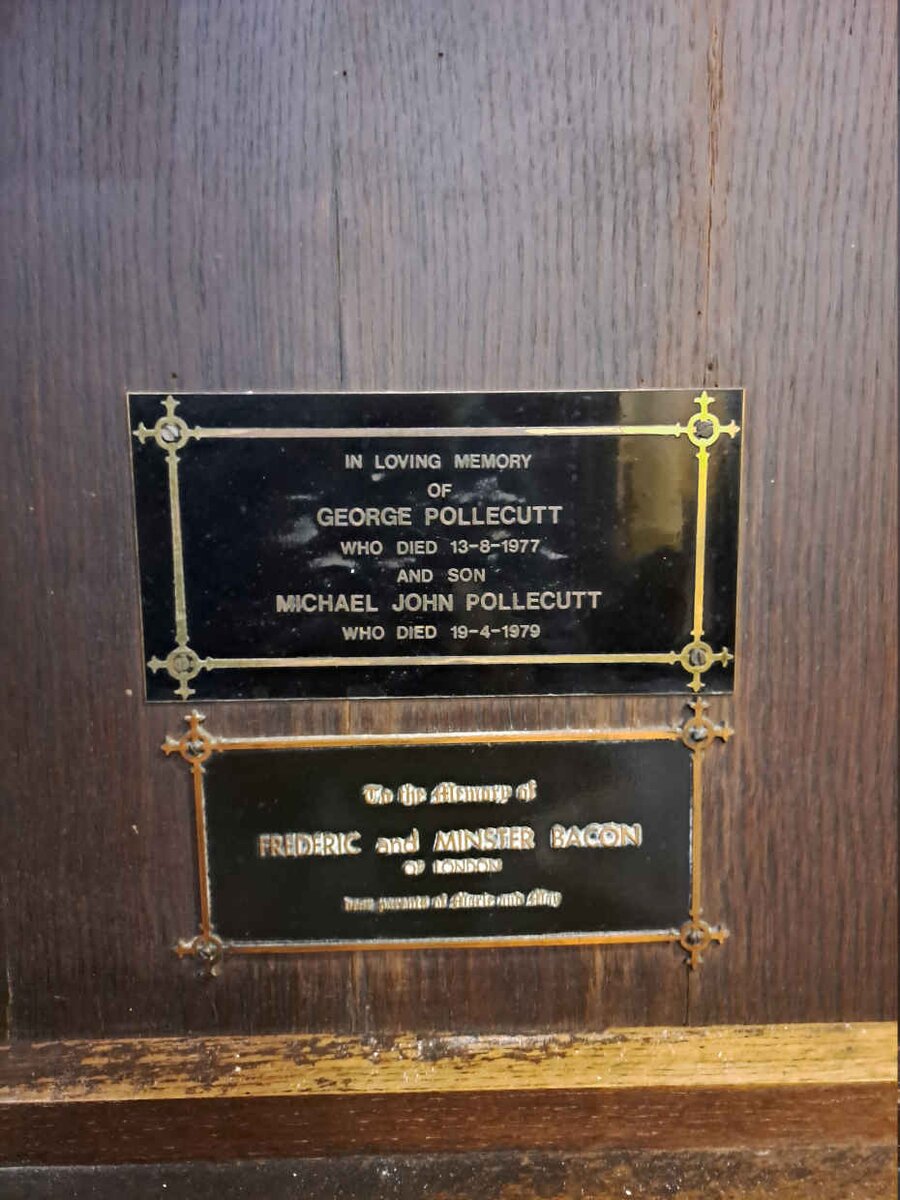 POLLECUTT George -1977 :: POLLECUTT Michael John -1979 :: BACON Frederick & Minster