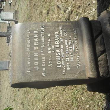 BRAND John -1919 &amp; Louisa -1933